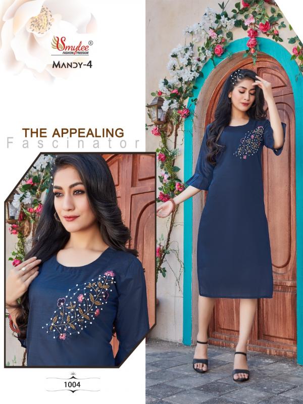 Smylee Mandy 4 Designer Silk Festive Wear Kurti 